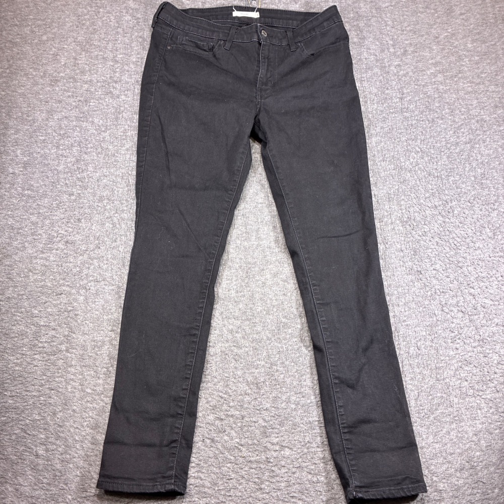 Levi 711 Skinny Jeans Womens 31x30 Black Stretch Mid Rise